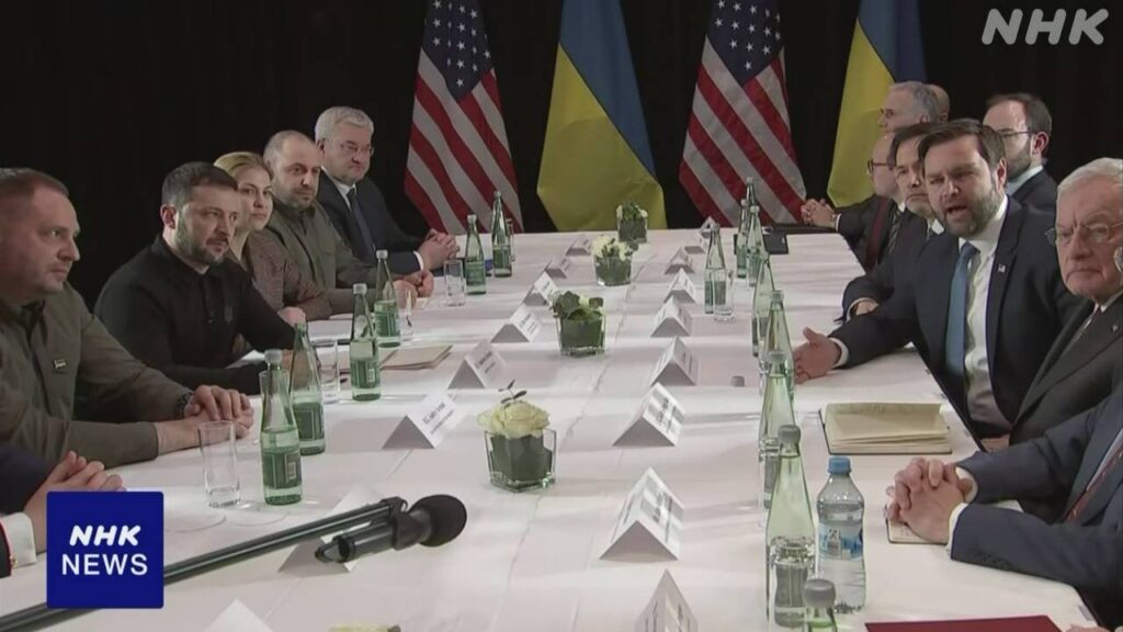 米副大統領とゼレンスキー大統領が会談 継続し意見交換で一致