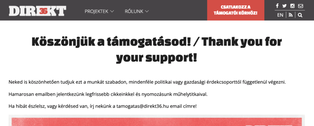 また、DiRekt36に注意を向けてくれたTamásMenczerにも感謝したいと思います。