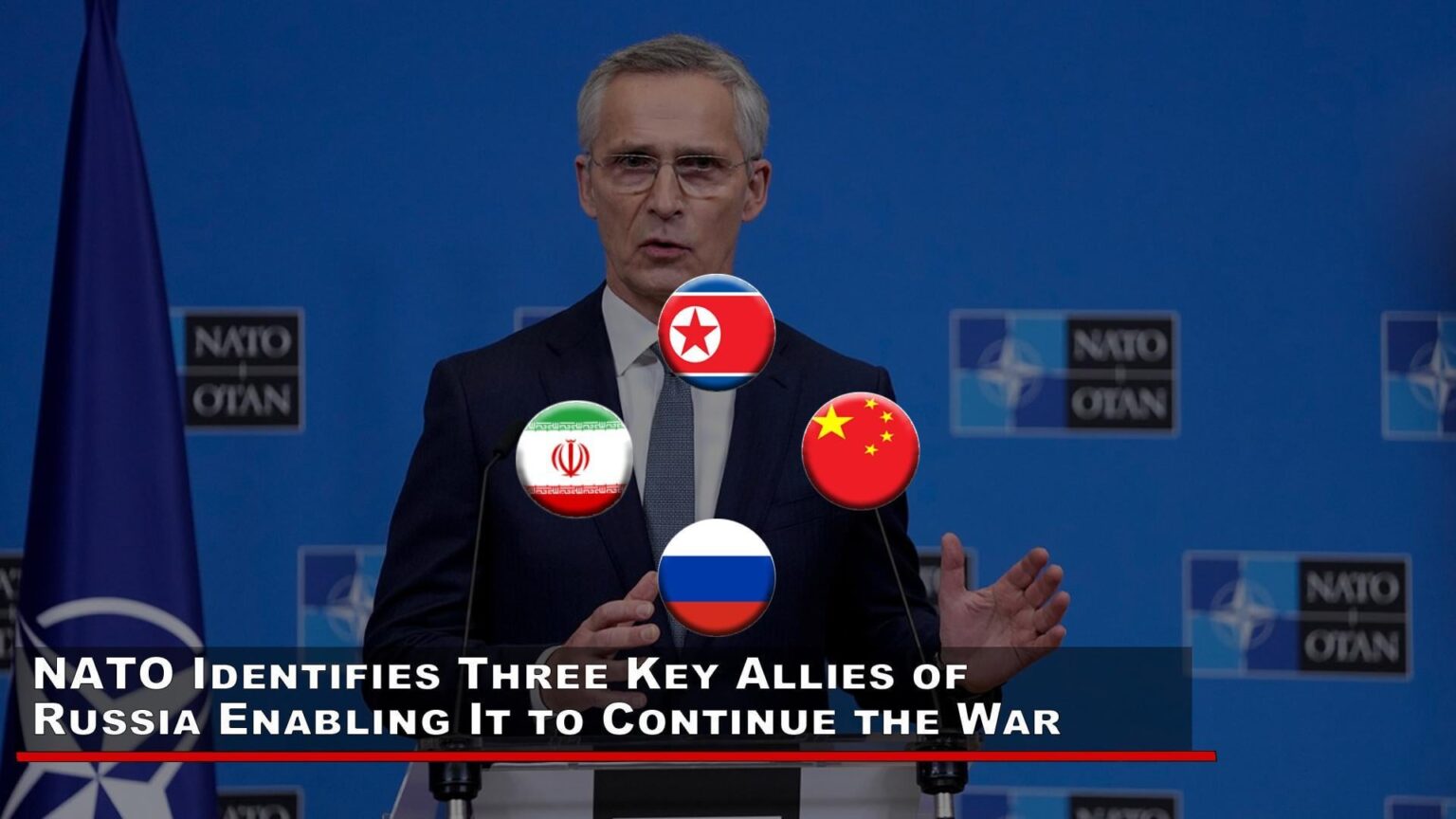 ロシアは、中国、イラン、北朝鮮からの支援との戦争を続けている、とNATOは報告している。 700,000人以上の部隊が紛失し、数千台の車両が破壊され、戦いを維持することが激しくなります。ロシアの同盟国に対するより厳しい制裁は、プレッシャーを強化し、平和への道を開くでしょう。