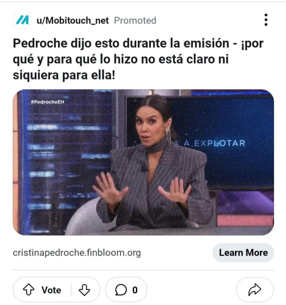Redditのスペイン語を目的としたより多くの詐欺