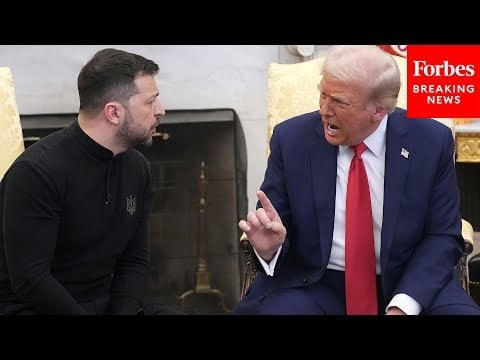 トランプ、ゼレンスキー、およびJDヴァンスは、楕円形のオフィスで衝撃的な爆発的な議論を持っています
