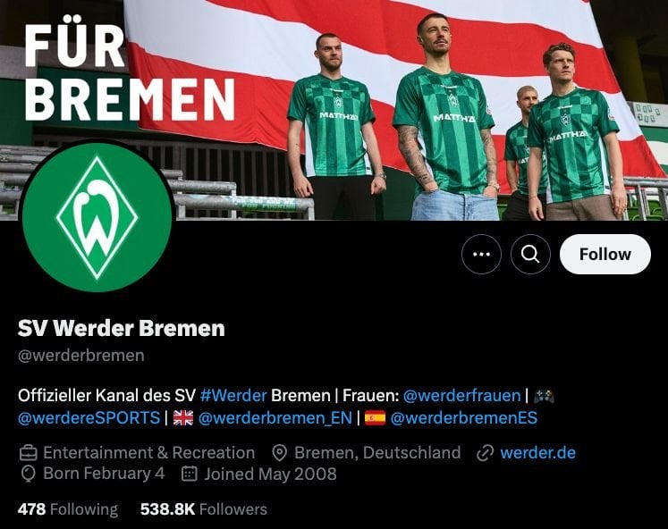 SV Werder BremenはBlueskyのためにTwitterを離れます