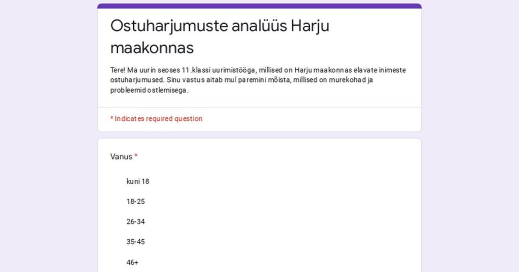 ハルジュ郡の人々のショッピング習慣に関する研究アンケート。