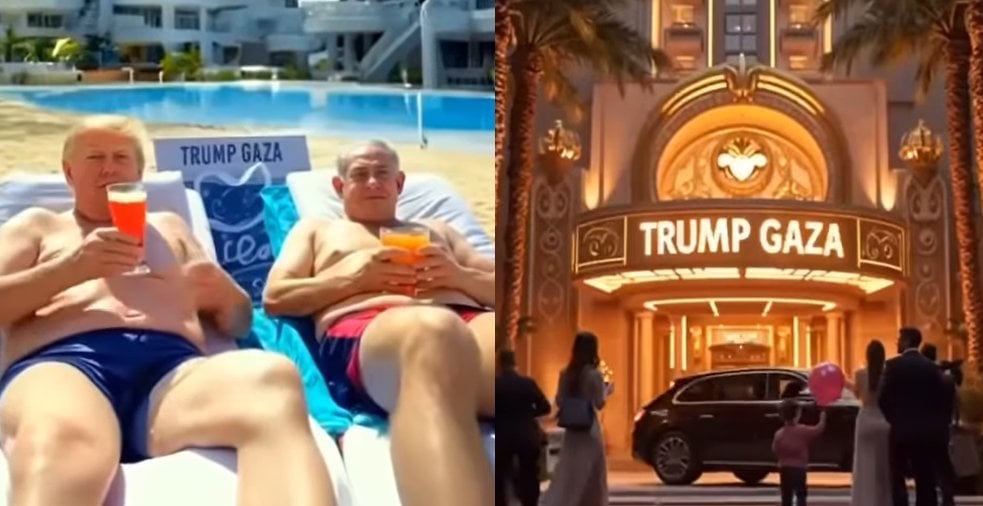 「トランプ・ガザ」：ガザ・ドリーミングのためのトランプの挑発的なAIビデオ - ネタニヤフと金の彫像とのカクテル