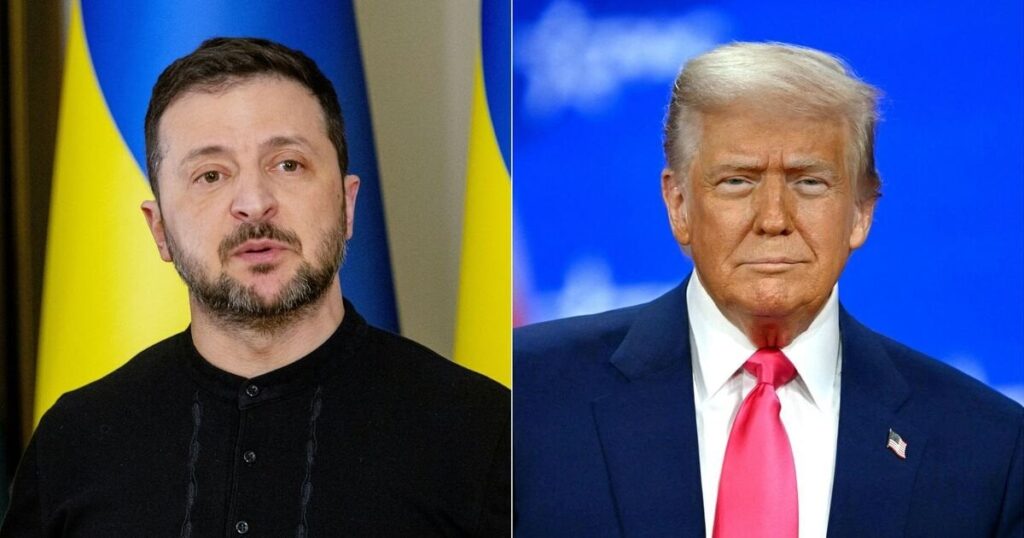 ウクライナのために極めて極めてワシントンでトランプに会うゼレンスキー