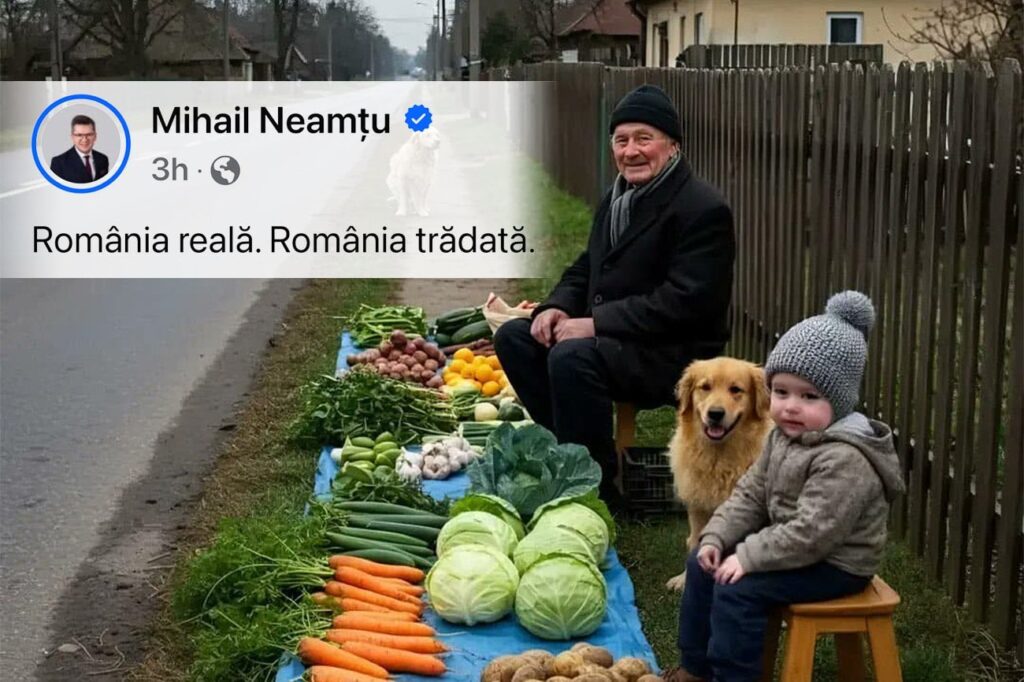 議員の文化委員会の長であるミヘイル・ニームーは、Facebookで皮肉のAI /波で生成された写真を配布しています。