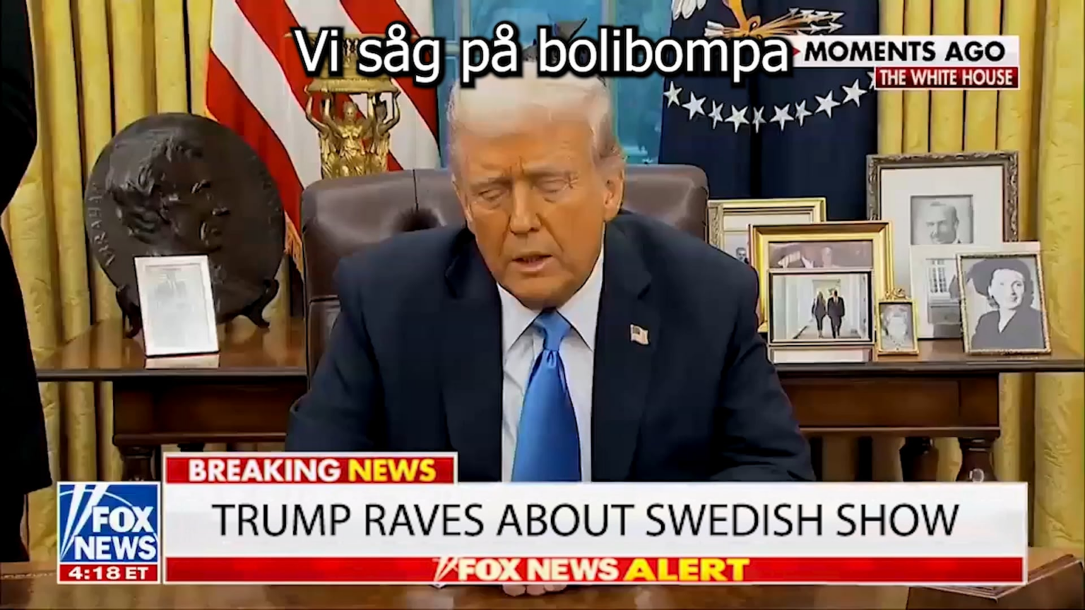 スウェーデンのテレビについての米国大統領
