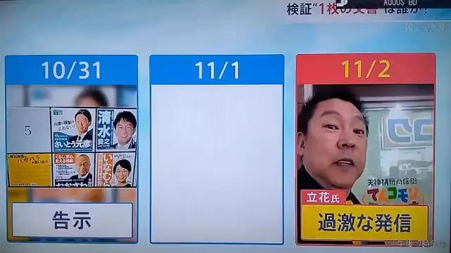 【動画】元県民局長の告発文書は竹内県議が関与していたとする文書を立花孝志氏は「片山元副知事が会いたがっている」と誘われたことをきっかけに入手できたと話す。行くと「副知事と会う」という話だったのに副知事はいなく百条委員会副委員長で維新の岸口さんがいて文書を渡されたと立花孝志氏。　＃報道特集