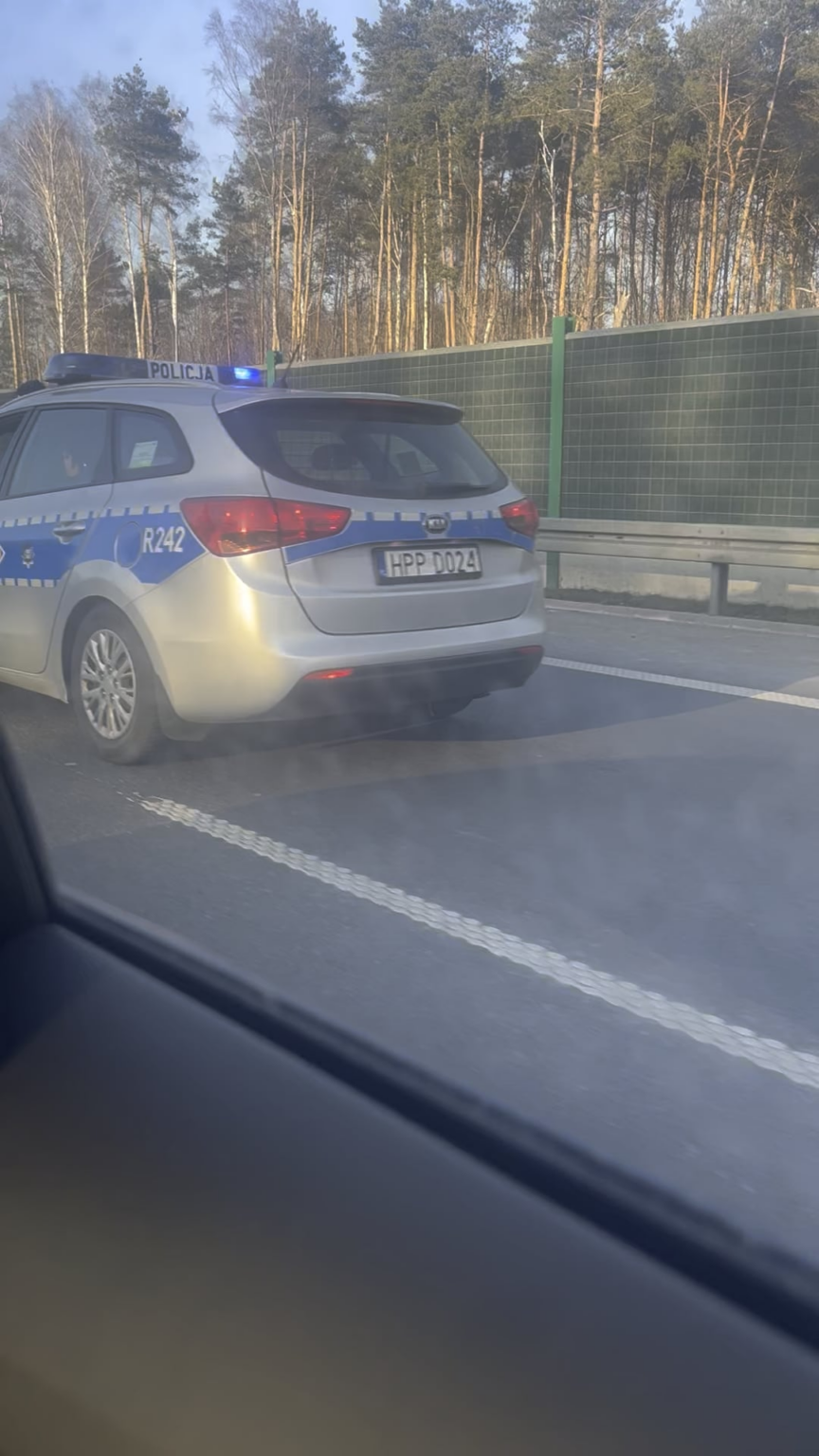 ポーランドの予期しないVIPによってブロックされた高速道路！