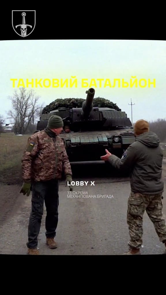 ヒョウ2A4を楽しんでいるウクライナ人 [33rd mechanized Brigade, February 2025]