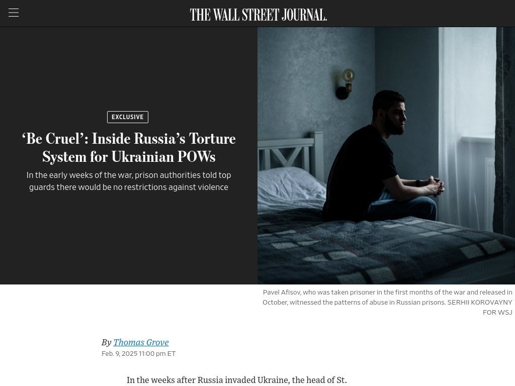 「残酷」：ウクライナ人捕虜のためのロシアの拷問システムの内部