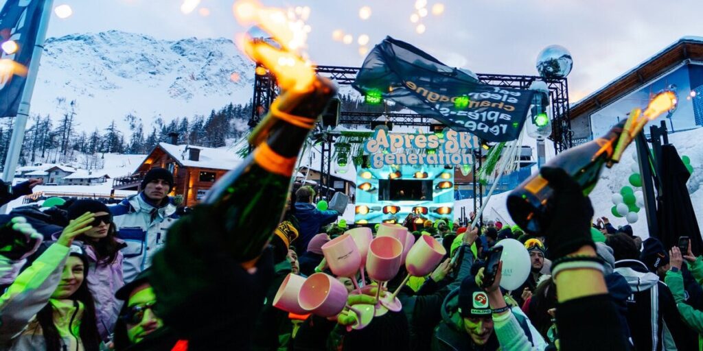 斜面では、雪を見逃すことができますが、après-ski-ポストではありません