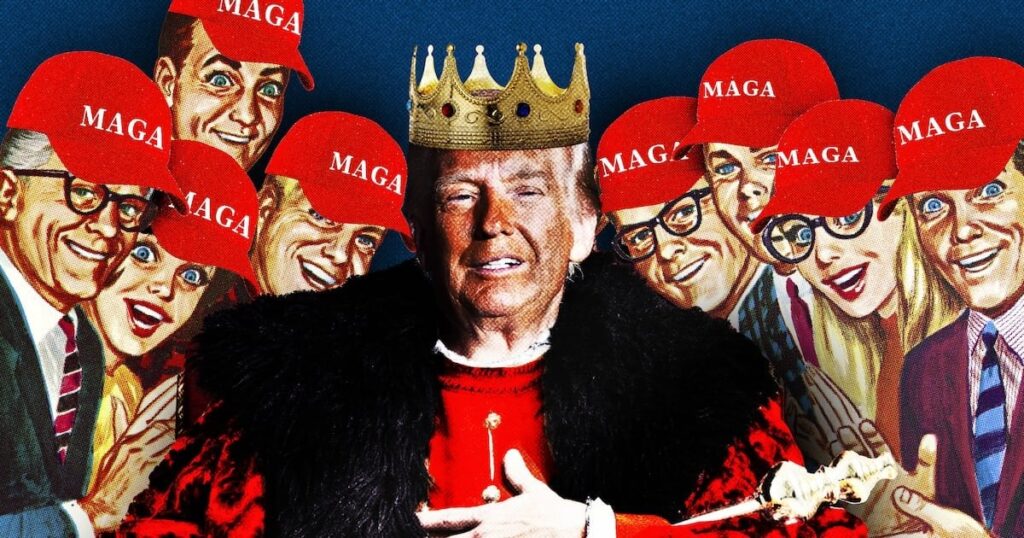 マガは「キング」トランプが民主主義の見せかけを落とします