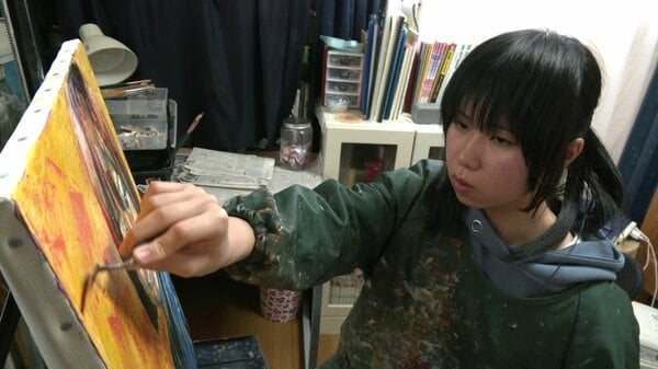 【きょうの触手】約1万点の頂点に　思春期真っただ中の自分描いた女子中学生「絵は自分の全て」揺れ動く心情を一枚の絵画に【秋田発】