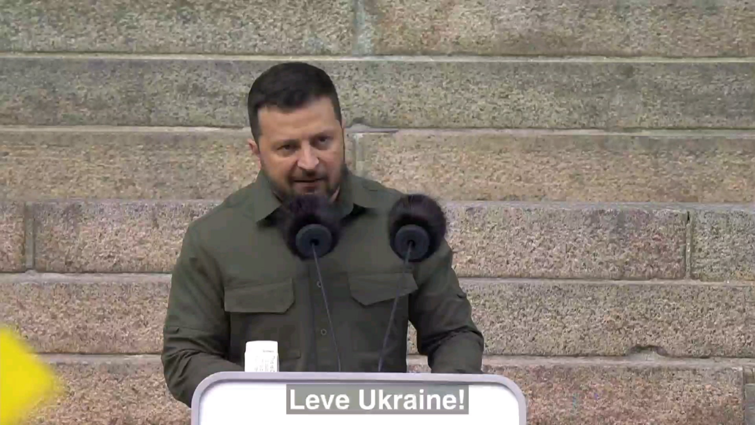 Zelenskyyは、デンマーク人に感謝します。 （世界の最も難しい言語の1つ）