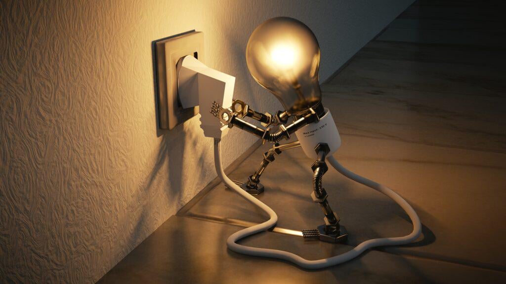 電気料金。州では、高価で、電気は卵です。