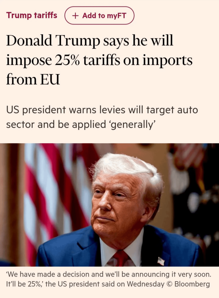 ドナルド・トランプはEUに関税を課します
