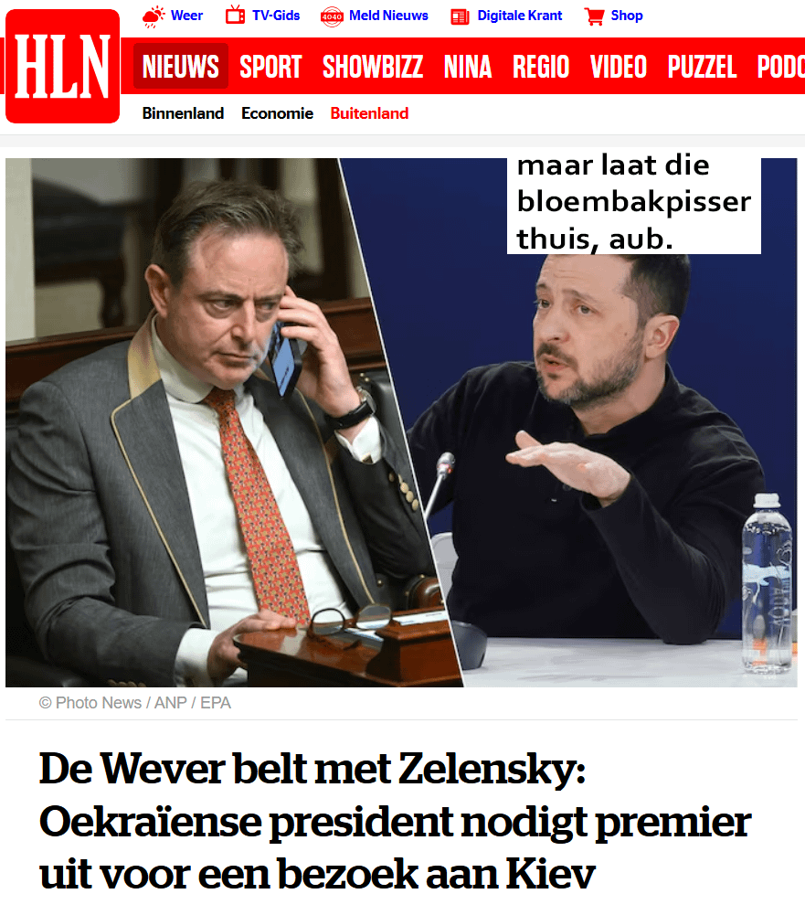 de weverはZenskyに電話します。ウクライナ大統領は首相を招待してキエフを訪問します。