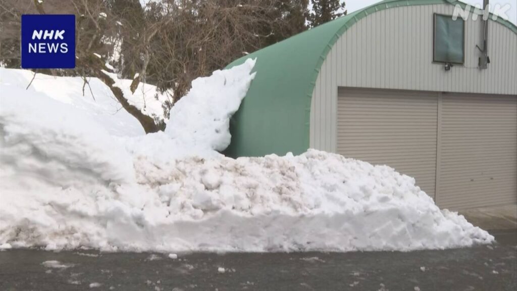 新潟 十日町 雪かき中に車庫屋根の雪落ちた可能性も 男性死亡