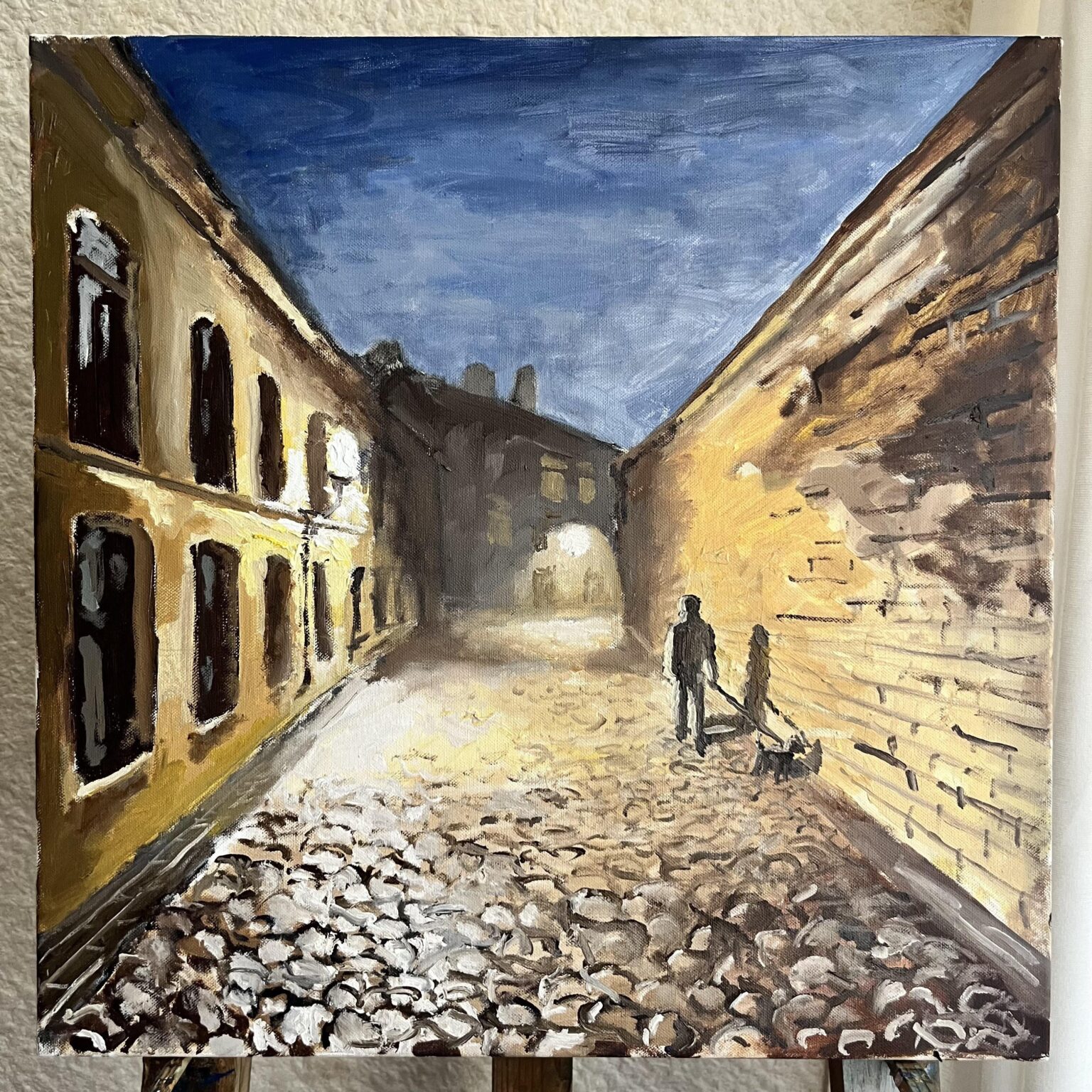 横断歩道。オイルペイント/キャンバス、50x50cm