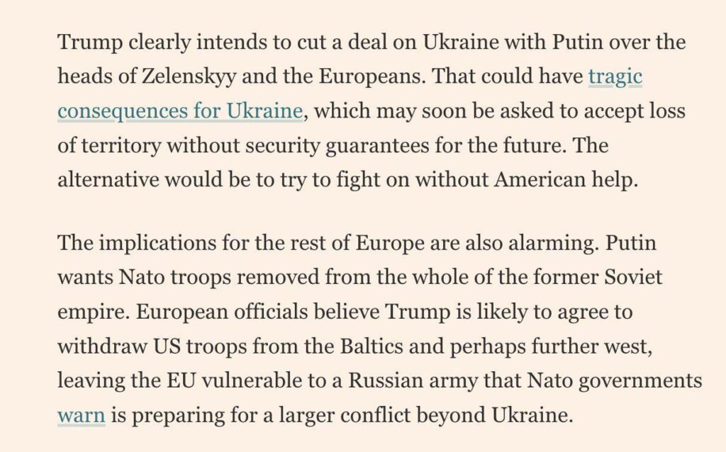 FT：当局は、米軍がバルト海から引き出されると考えています。