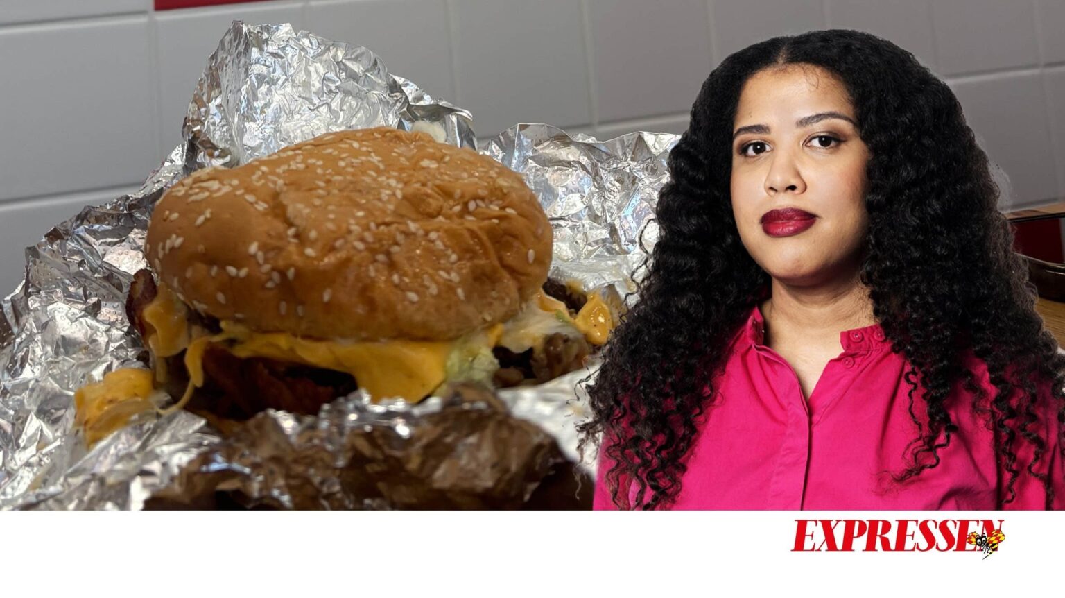 ハンバーガーは嘔吐物を味わい、ポマは5人の男に水浸しです