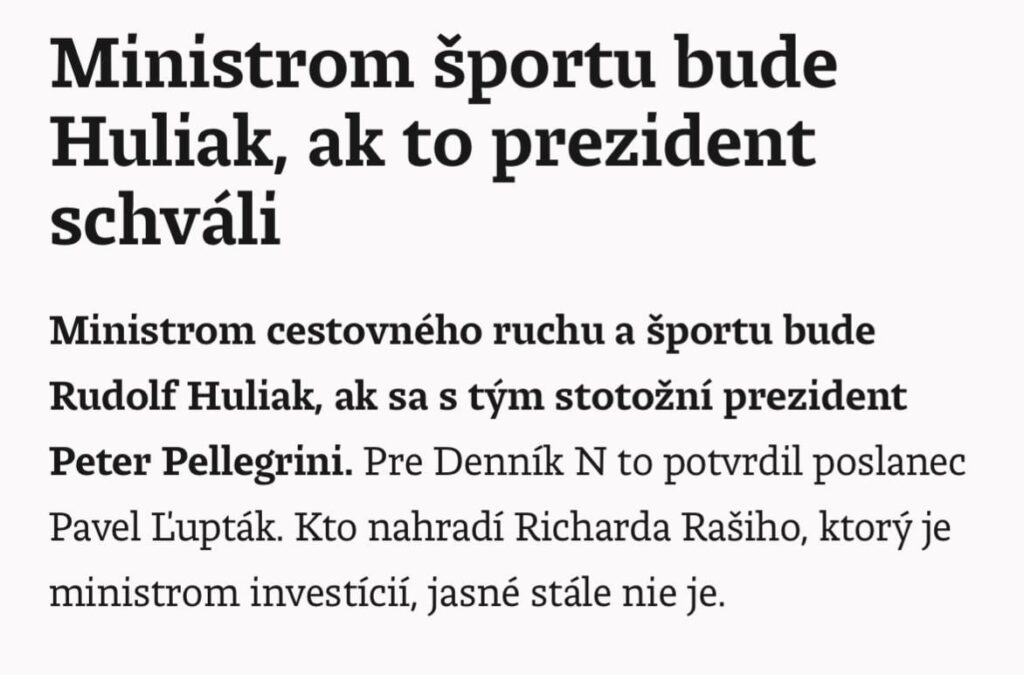 スポーツ大臣としてのフリアック