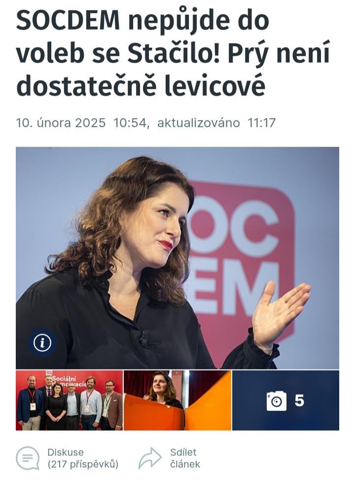 Socdem議長のJanaMaláčováは、運動との潜在的な連合に関する交渉を終了しました！