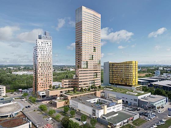 AZタワーの隣の高さの建物の意見？ （Hタワー144mの高さ計画された建物）