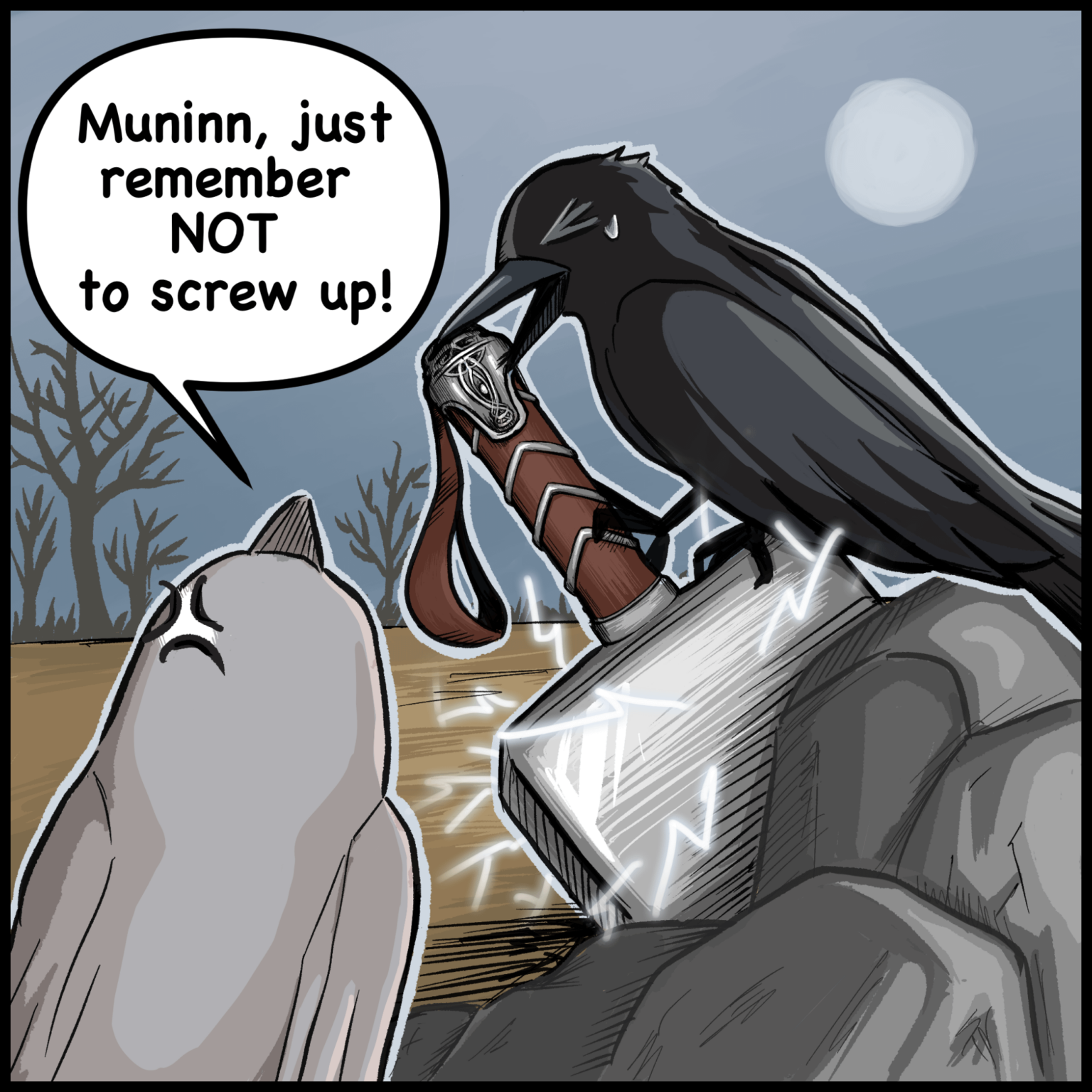 Huginn、私を判断するのをやめなさい！強大なバイキングの子孫が私の最初のコミックを楽しむことを願っています！