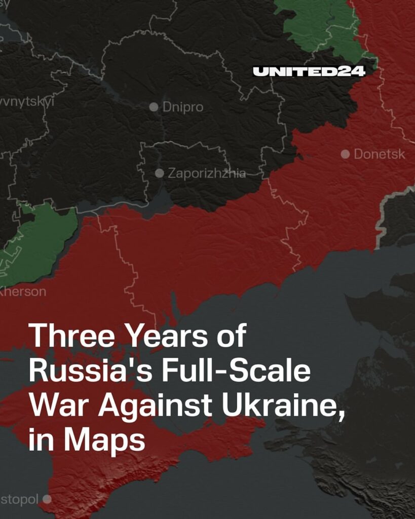 ウクライナに対するロシアの本格的な戦争は長年、地図にあります