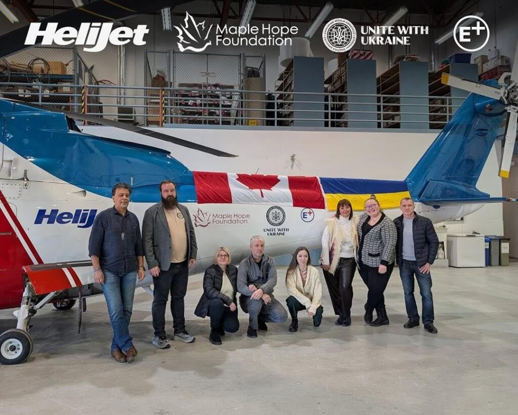 Helijet Internationalは、Sikorsky S-76A医療ヘリコプターをウクライナに届けました。以前はブリティッシュコロンビア州の医療輸送に使用されていました。現在、命を救う避難ミッションをサポートしています。