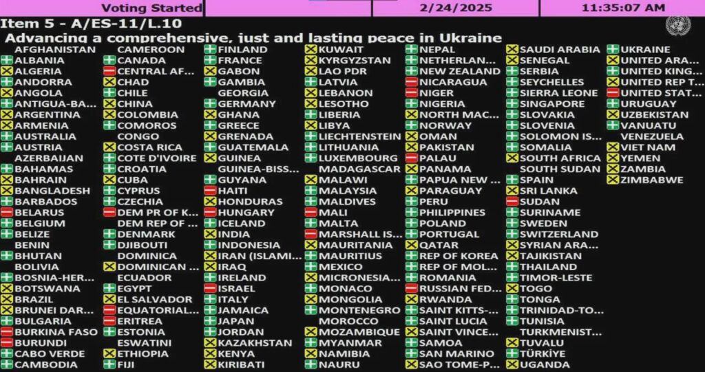 ウクライナのロシア侵攻を非難する国連総会は、米国は他の国に反対票を投じ、そうするよう呼びかけました