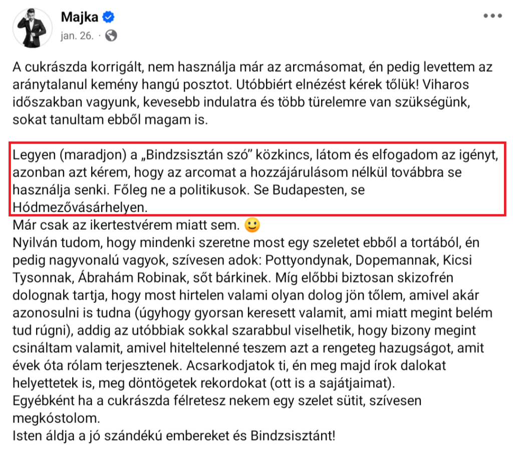 1月26日、MajkaはCookieの後に「Bindsistan」大衆を宣言し、（メディア）の注意が払われたとき、2月5日に商標申請を行います。