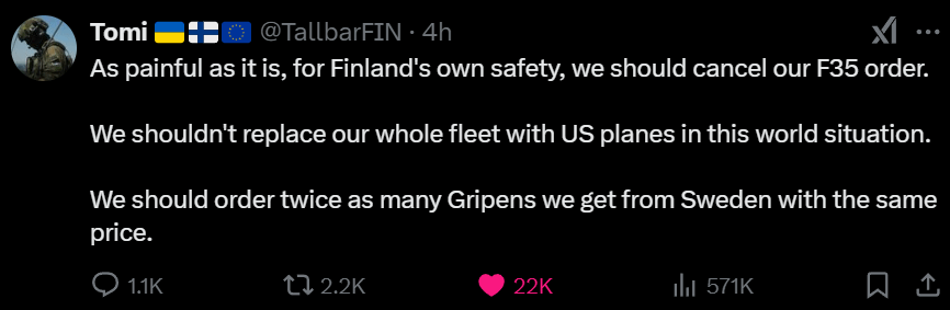 ここ北欧諸国では、真の防衛同盟が必要です。