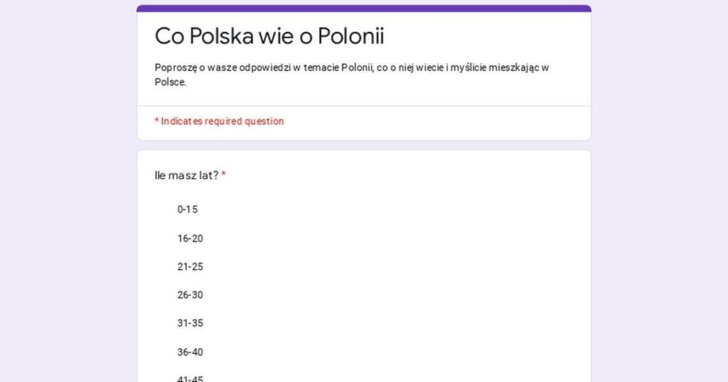 ポーランドのディアスポラに関する調査