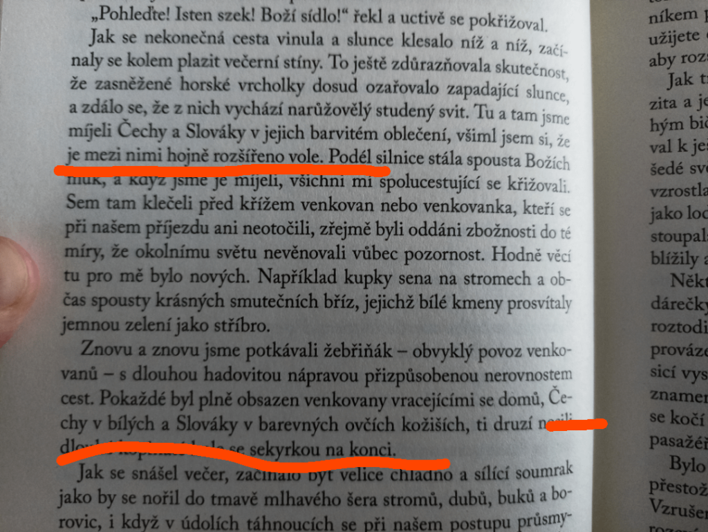 Bram Stoker：「チェコ人は白い羊の毛皮を歩いています。」