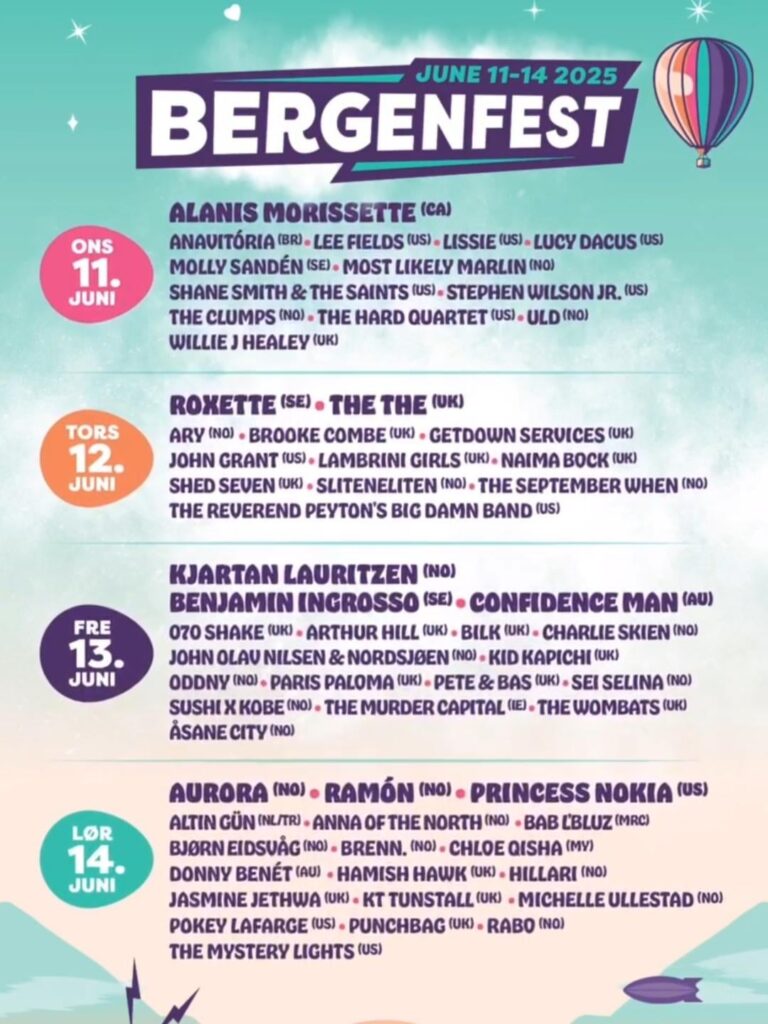 BergenFestは2025年のラインナップを発表します