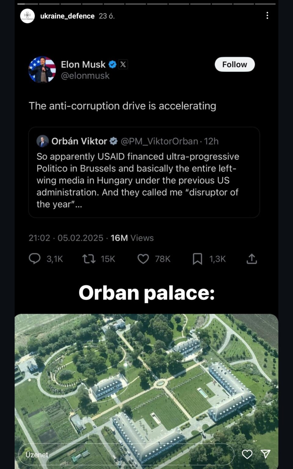 ウクライナのオルバンに対する「攻撃的な」攻撃。 @ukraine_defence