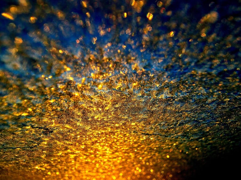 箱の上の氷の上に写真を撮りました