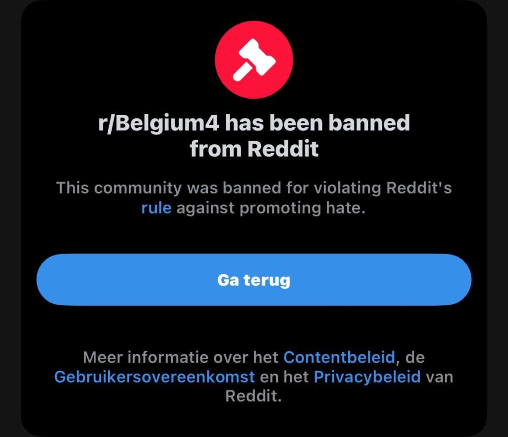 今日、Redditはついに、ウェブサイトで最も卑劣な極右の過激派のベルギーのサブを最終的に取り除きました。