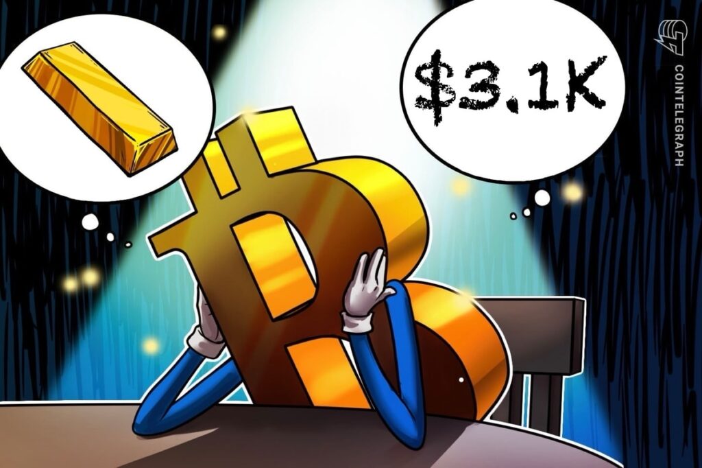 ビットコイン、上値重く停滞｜金は3,100ドルに迫る | Cointelegraph | コインテレグラフ ジャパン