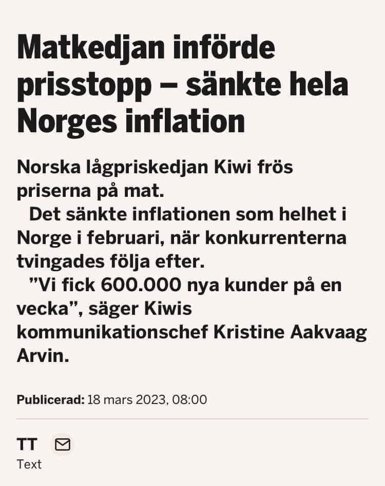 ノルウェーの非膨張と食物鎖に関する古いニュース。
