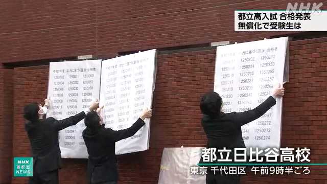 都立高校の合格発表 東京 千代田区の日比谷高校では ｜NHK 首都圏のニュース