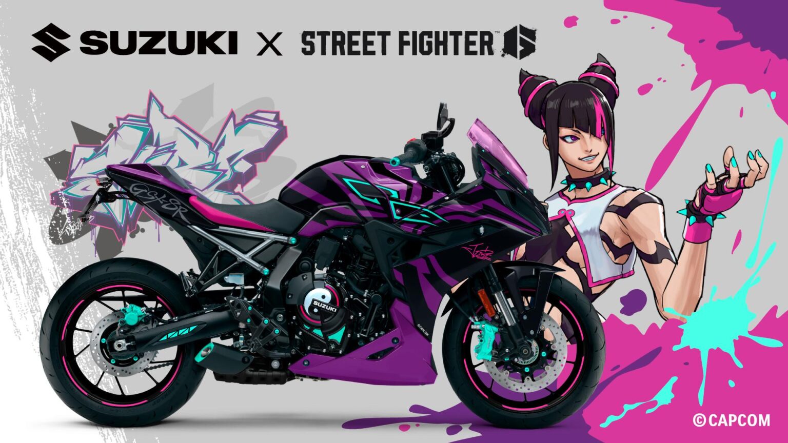 「スト6」×スズキのコラボバイク「GSX-8R Tuned by JURI」3月5日から開催のCAPCOM CUP 11の会場に展示決定。コラボグッズをプレゼント - 4Gamer.net