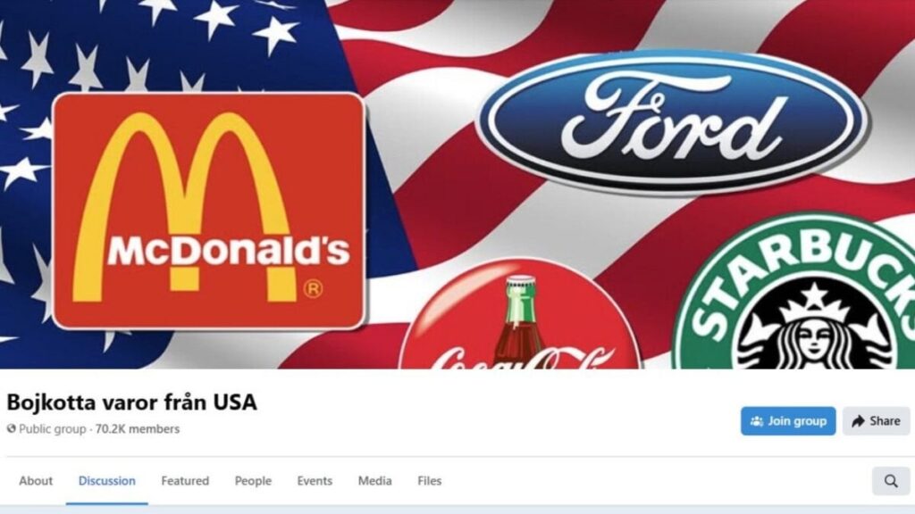 スウェーデン：市民はドナルド・トランプのためにアメリカの製品をボイコットし始めます