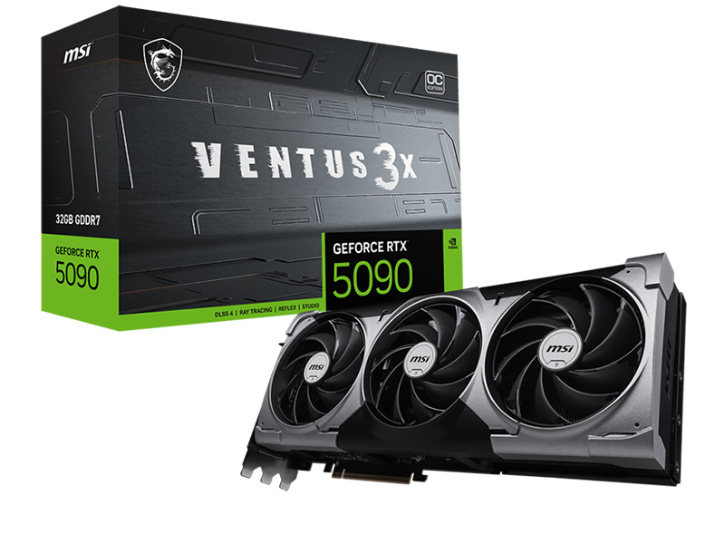 3連ファン搭載の「GeForce RTX 5090 32G VENTUS 3X OC」がMSIから、実売46万円