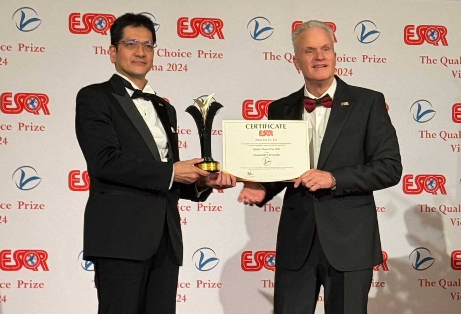 ヨーロッパの品質評価機関ESQR（ヨーロッパ品質研究協会）から日本トリムが「Quality Choice Prize2024」を受賞 | 株式会社日本トリムのプレスリリース