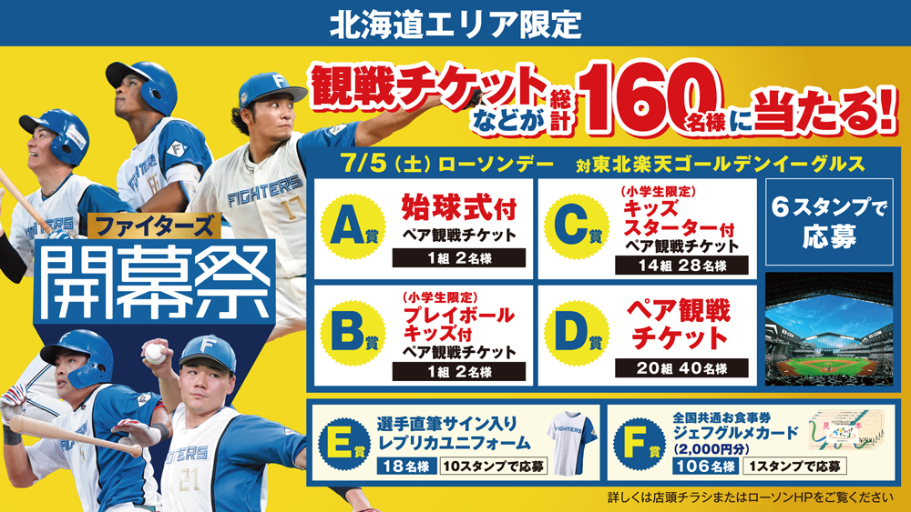 FIGHTERS × LAWSONファイターズ開幕祭キャンペーン | 北海道日本ハムファイターズ