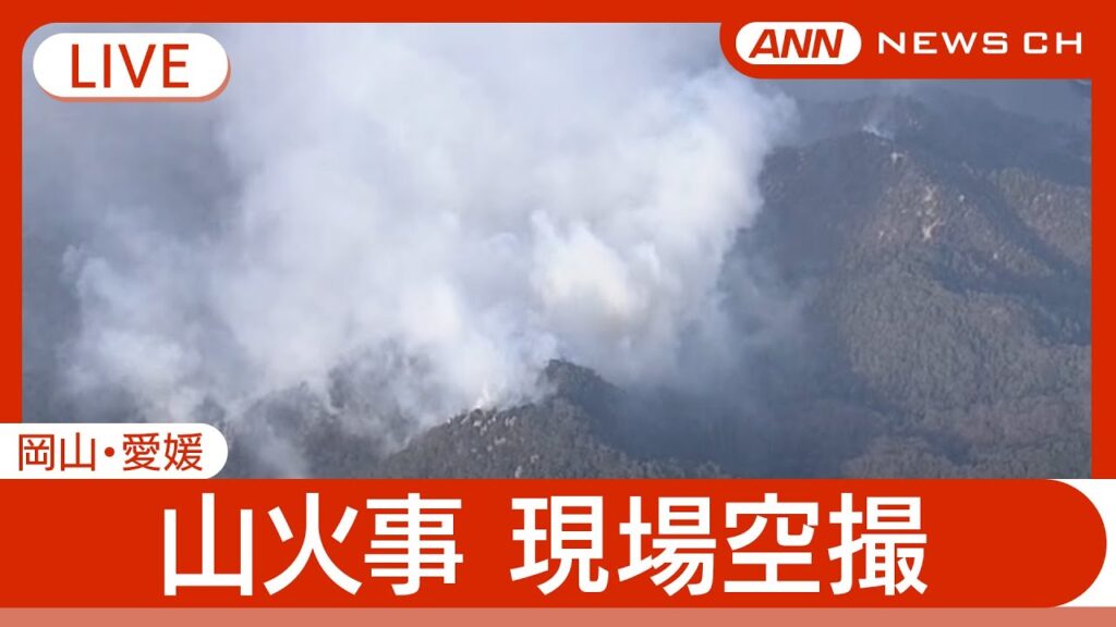 【速報・空撮ライブ3日目】岡山の山火事  現場上空から最新映像【LIVE】(2025年3月25日) ANN/テレ朝